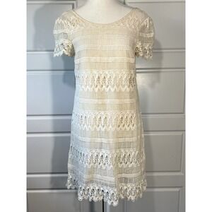 Made for Impulse Crochet Lace Dress Women's Size S Short‎ Sleeve
